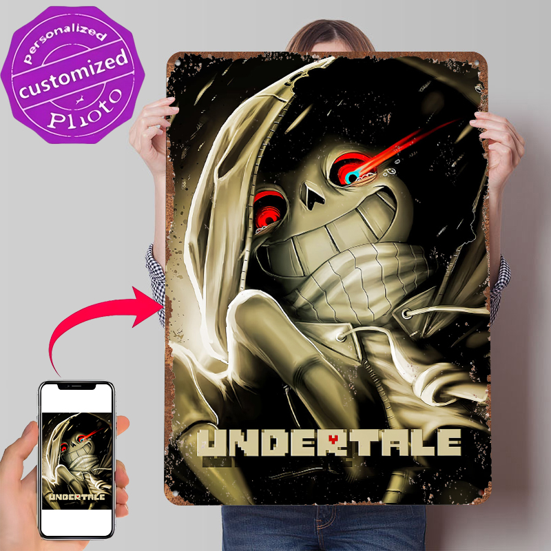 Gaming Accessories Europe - Undertale 포스터 맞춤형 빈티지 금속 간판