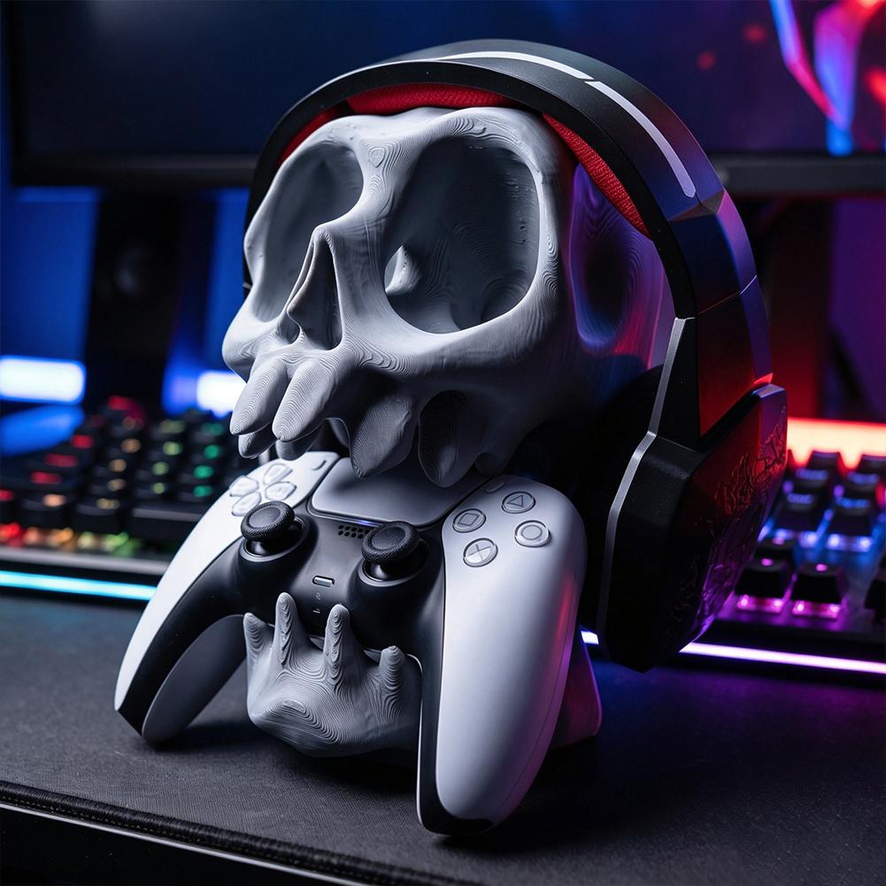 고딕 해골 디자인 게임 컨트롤러 스탠드 다기능 헤드셋  - Gaming Accessories Rack 리뷰 및 가격