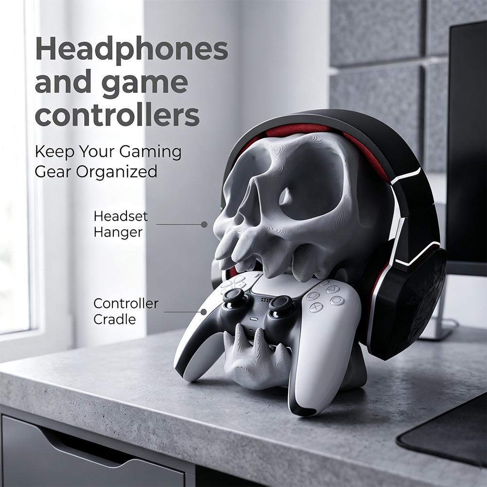 고딕 해골 디자인 게임 컨트롤러 스탠드 다기능 헤드셋  - Gaming Accessories Rack 리뷰 및 가격