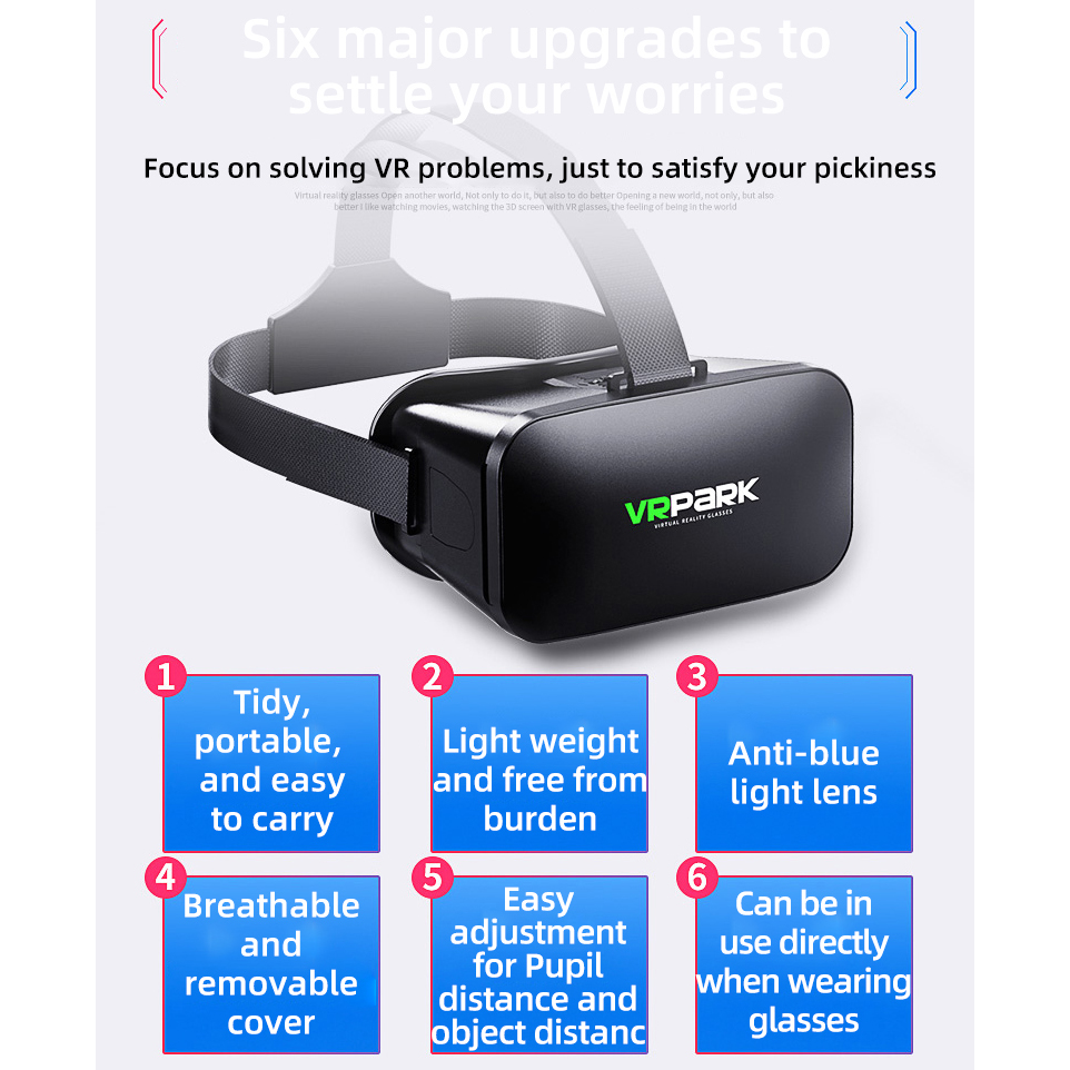 가상 현실 헬멧 VR 안경 3D 헤드셋 휴대폰 렌즈 고 - Gaming Accessories For 8 Year Old 리뷰 및 가격
