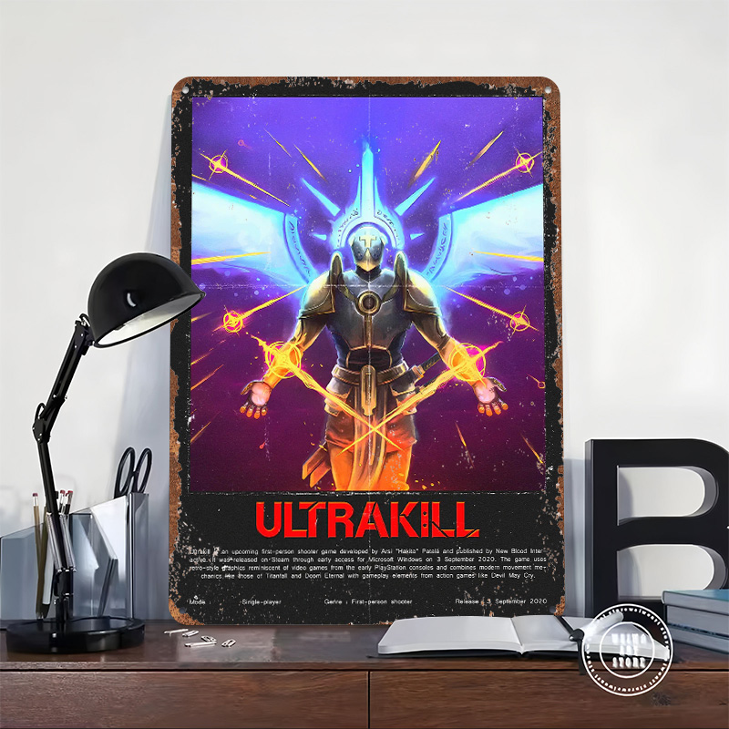 울트라킬 게임 메탈 포스터 맞춤형 벽 장식 레트로 빈티 - Gaming Accessories Europe 리뷰 및 가격